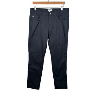 Peter Millar Pants‎ Crown Sport Mens 35x32 Performance 5 Pocket Golf Black
